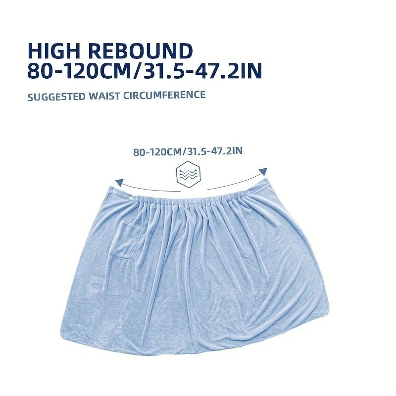 2 Pcs Men's Microfiber Bath Wrap Set | Towel & Spa Half Robe Combo for Home/Hotel/Beach/Swimming/Spa - Soft & Quick-Drying