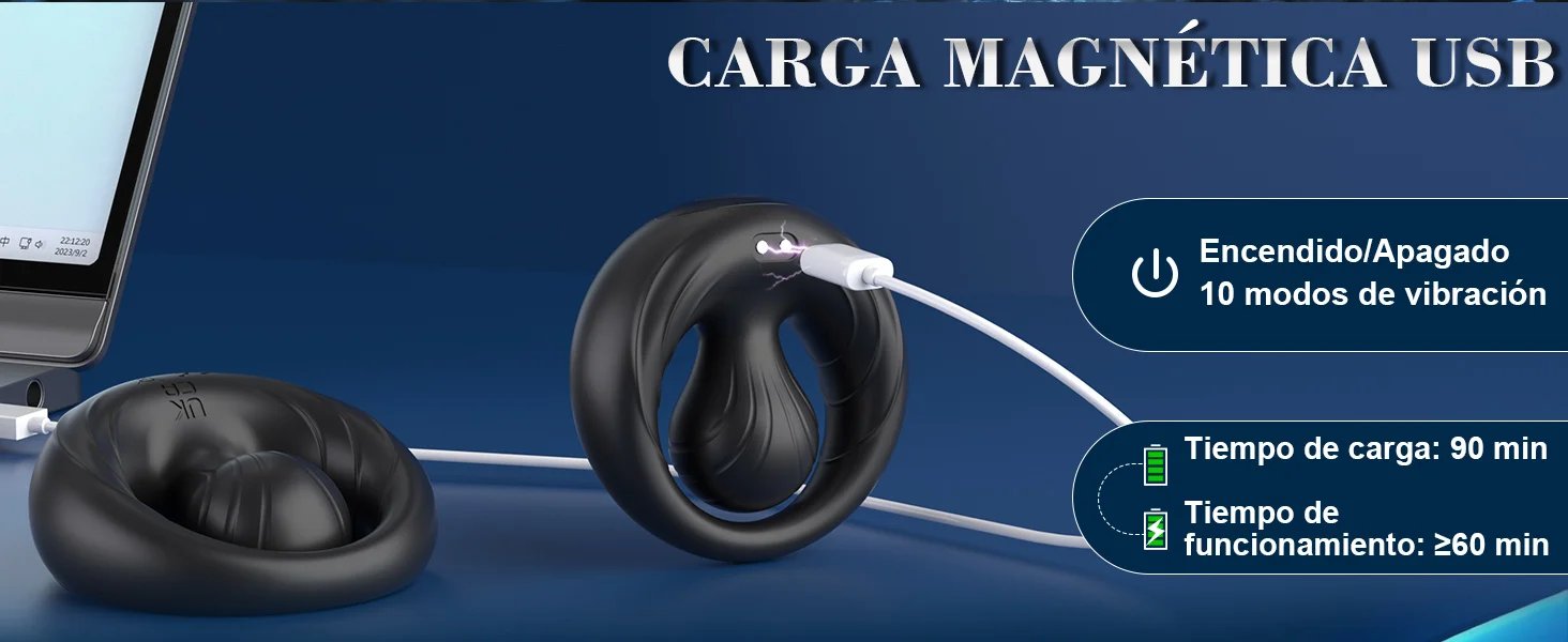 Vibrating Ring Toy – A vibrating sex toy for men, with vibrating beads, 360° adjustable, and 10 vibration modes.