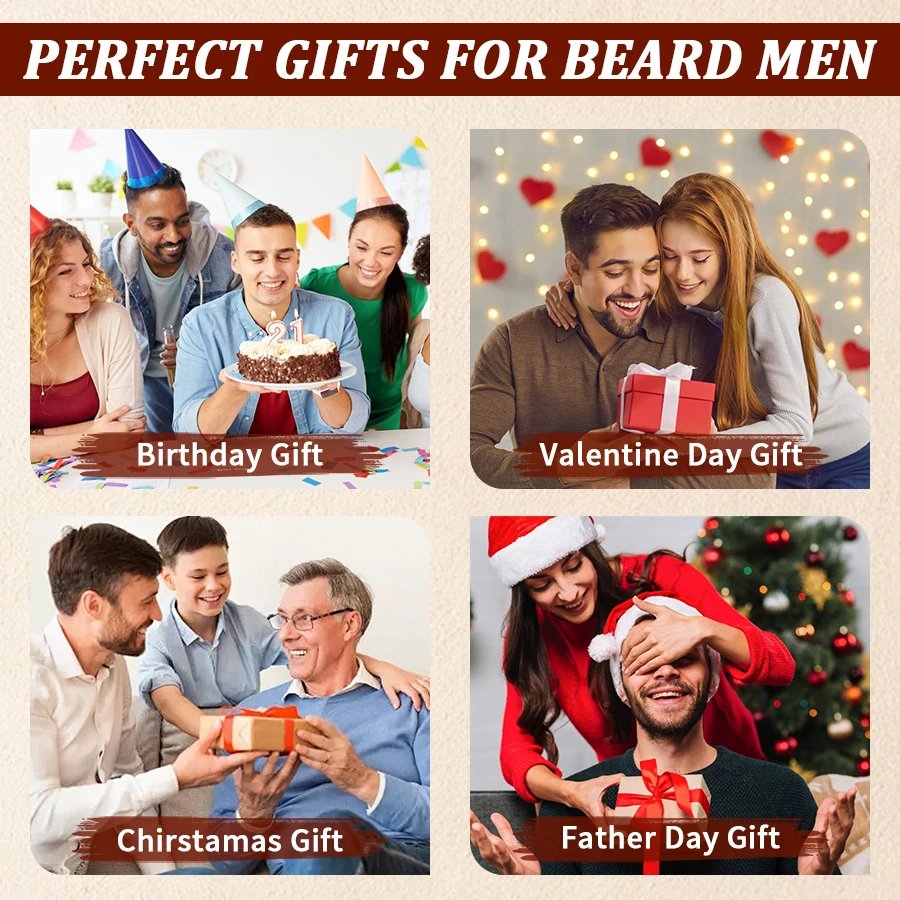 GOIPLE Beard Growth Care Kit Moustache Shampoo Conditioning Oil Deep Clean Wash Moisturizing Whiskers Balm Smoothing Products - Image 6