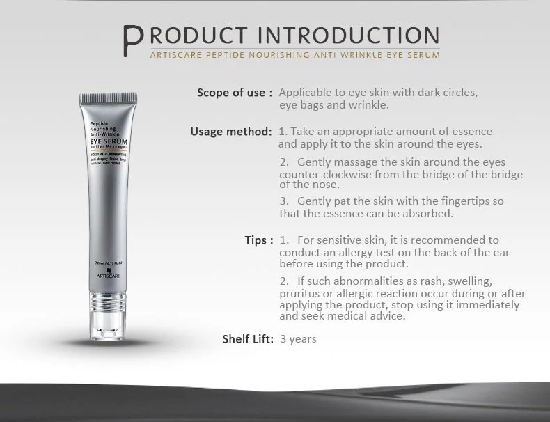 ARTISCARE Snail Face Cream + Peptide Eye Roller + Golden Eye Cream 3Pcs for Facial Moisturizing Serum Dark Circles Eye Care