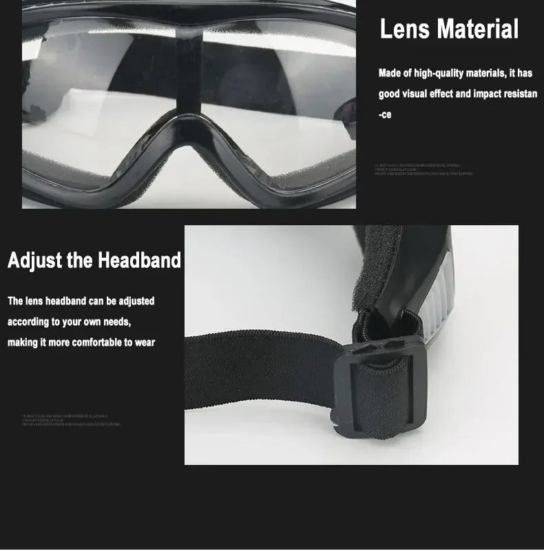 Double-layer Outdoor Windshield Labor Protection Glasses PC Lens Protective Head-mounted Adult Men's Women's Ski Glasses Double-layer Outdoor Windshield Labor Protection Glasses PC Lens Protective Head-mounted Adult Men's Women's Ski Glasses