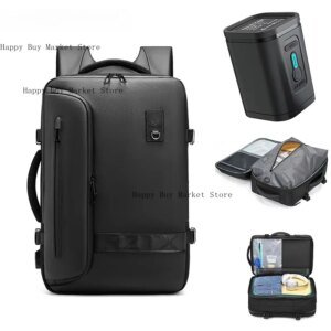 Travel Men Expanded Laptop Backpack Vacuum Compression Hiking Backpack USB Charging Business Large Capacity Backpack for Pumps