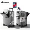 AIWEINY Aluminum Frame Suitcase PC Hard Shell Pressure-Resistant Travel Luggage, 360° Silent Swivel Wheels, with TSA Lock.