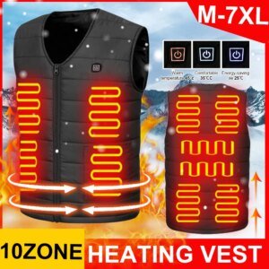 Chaleco calefactable inteligente USB recargable unisex | Ropa térmica invie