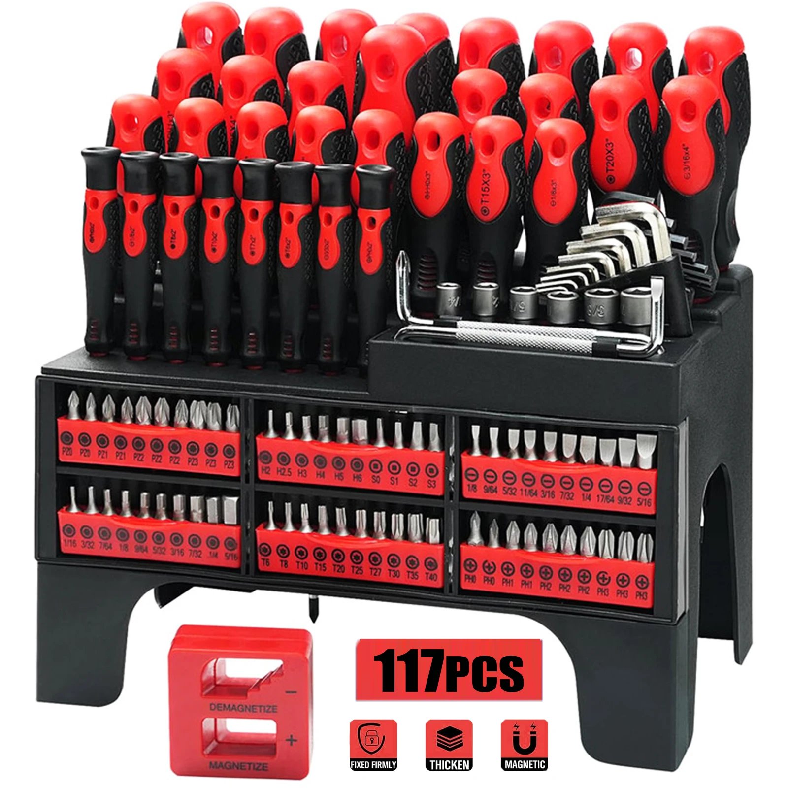 117Pcs Magnetic Screwdriver Set Repair Tool Precision Screwdriver Set Nut D