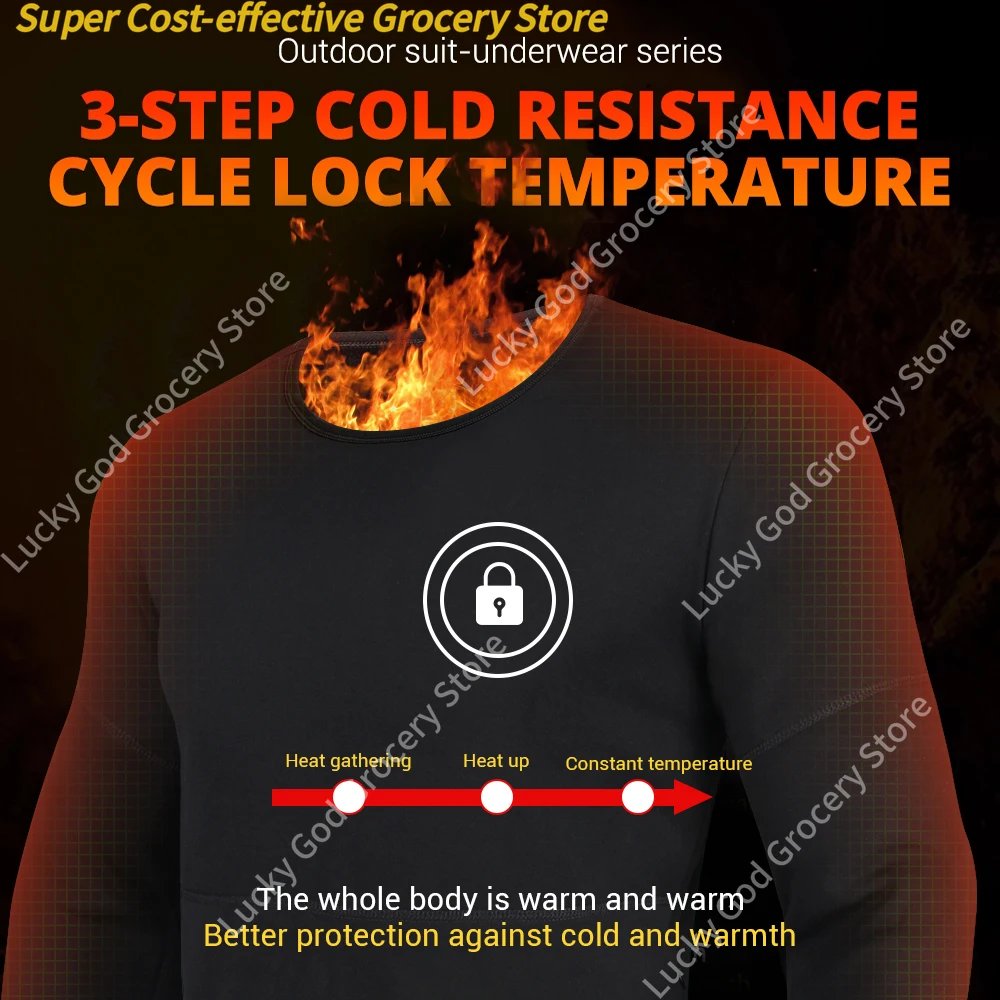 Self — heating Jackets Heated Thermal Underwear Men USB Electric Heated Ski - Imagen 2