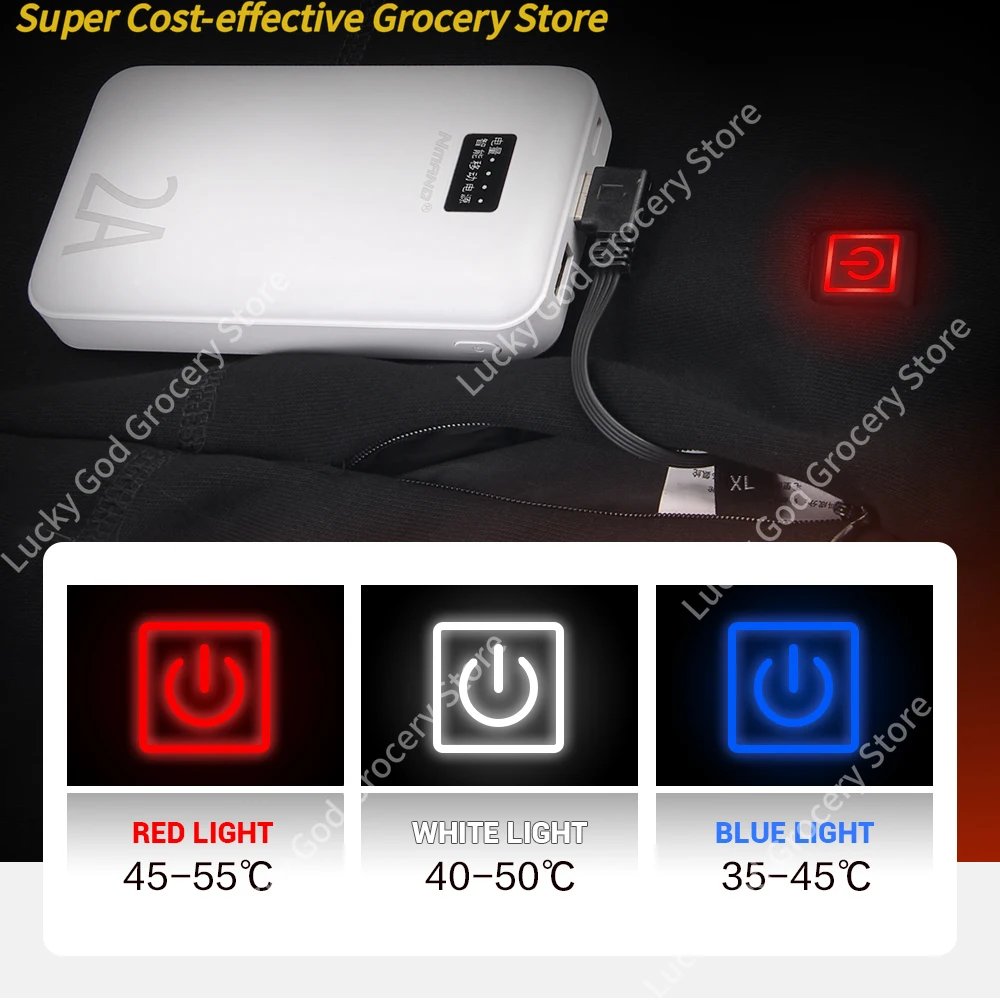Self — heating Jackets Heated Thermal Underwear Men USB Electric Heated Ski - Imagen 4