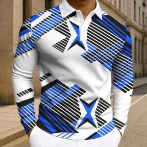 Men's Long Sleeve Polo Shirt Clothing Lapel Business Casual Daily Wear T-Shirts For Men 3d Print Buttons Spring Fall Winter