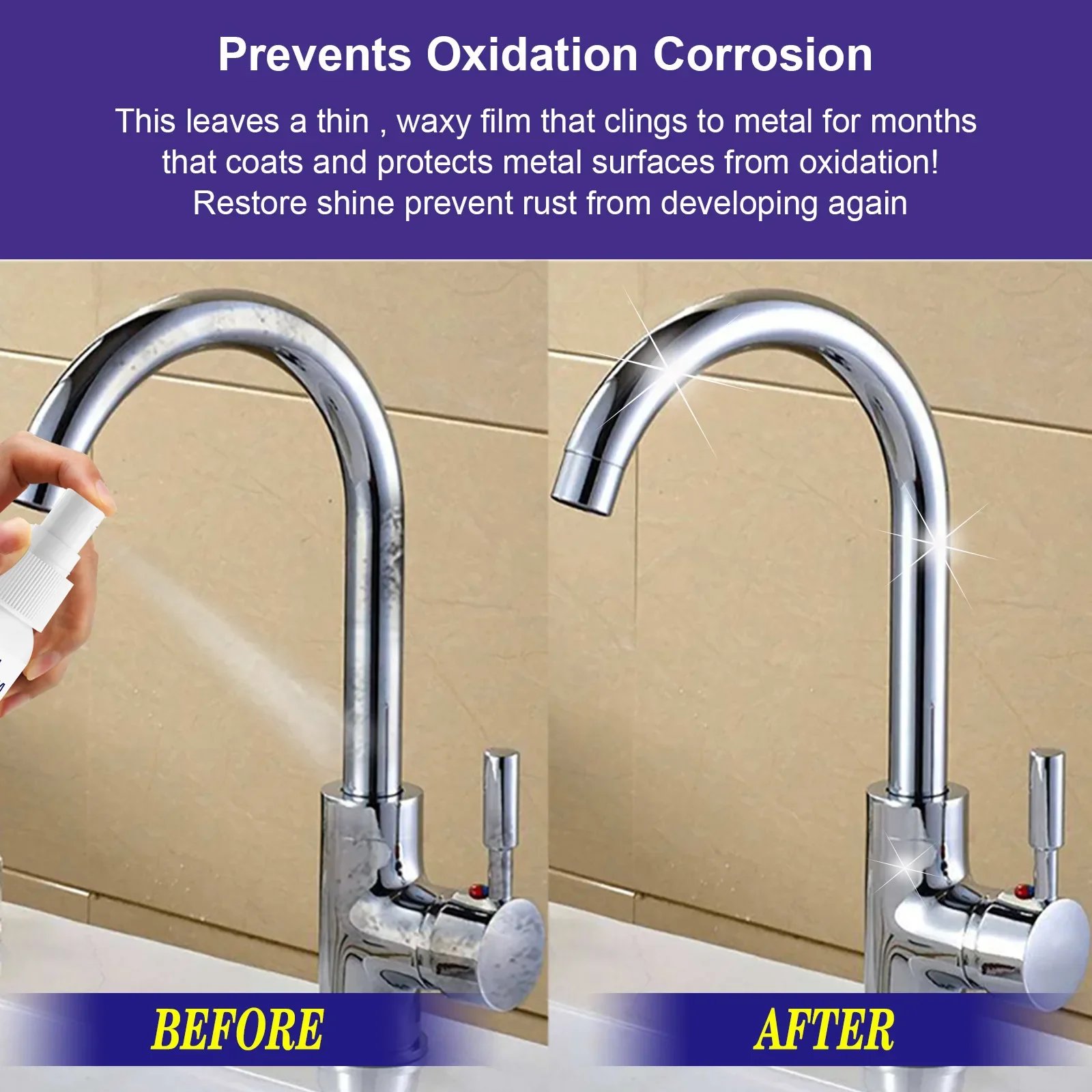 Metal Rust Remover Spray Metal Surface Paint Car Maintenance Iron Powder Cleaning Super Stainless Steel Rust RemoverCleaner - Image 5