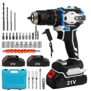 31Pcs Cordless Electric Drill 70N·M Brushless Screwdriver 2 Speed rpm Multifunctional Tools Impact Drill For Makita Battery