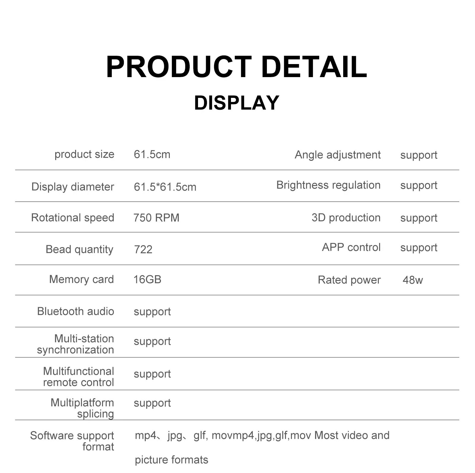 62cm 3D Hologram Projector Fan Wifi Display Business Advertising Logo Light Holographic Lamp Projectors Support Image Video