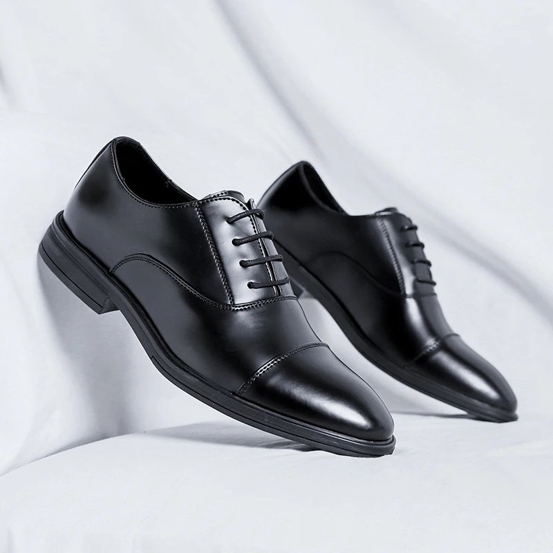 Dress Shoes for Men Black Wedding Party Office Business Shoes Luxury Office Business Wedding Formal Lace-Up Oxford
