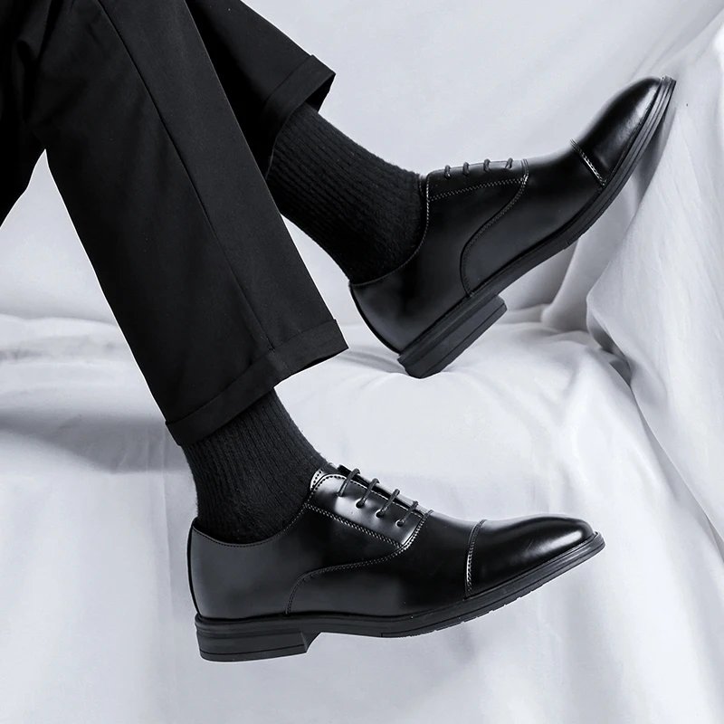 Dress Shoes for Men Black Wedding Party Office Business Shoes Luxury Office Business Wedding Formal Lace-Up Oxford