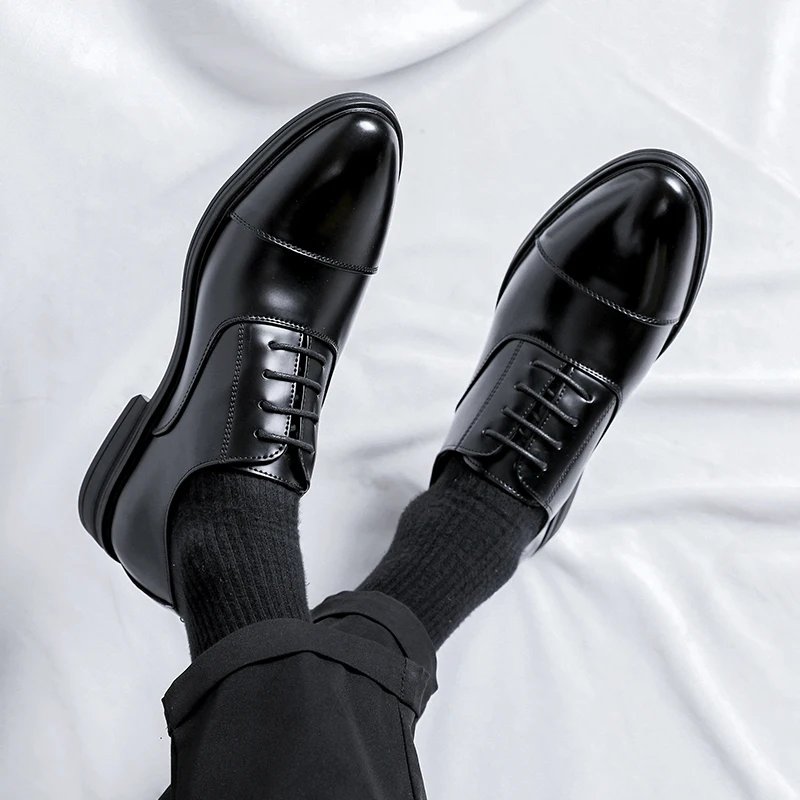 Dress Shoes for Men Black Wedding Party Office Business Shoes Luxury Office Business Wedding Formal Lace-Up Oxford