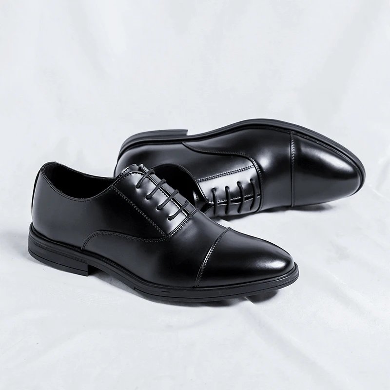 Dress Shoes for Men Black Wedding Party Office Business Shoes Luxury Office Business Wedding Formal Lace-Up Oxford