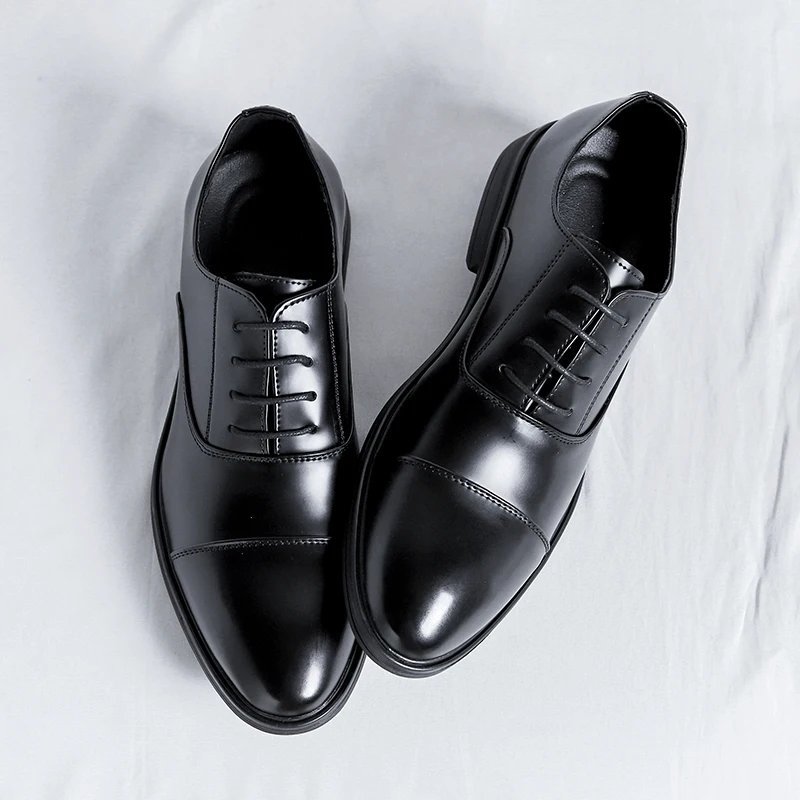Dress Shoes for Men Black Wedding Party Office Business Shoes Luxury Office Business Wedding Formal Lace-Up Oxford