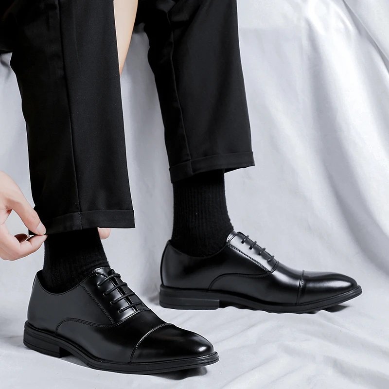 Dress Shoes for Men Black Wedding Party Office Business Shoes Luxury Office Business Wedding Formal Lace-Up Oxford