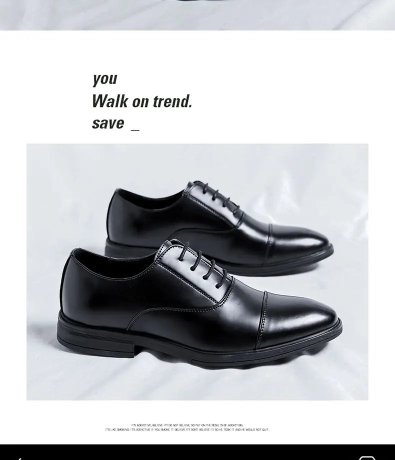 Dress Shoes for Men Black Wedding Party Office Business Shoes Luxury Office Business Wedding Formal Lace-Up Oxford