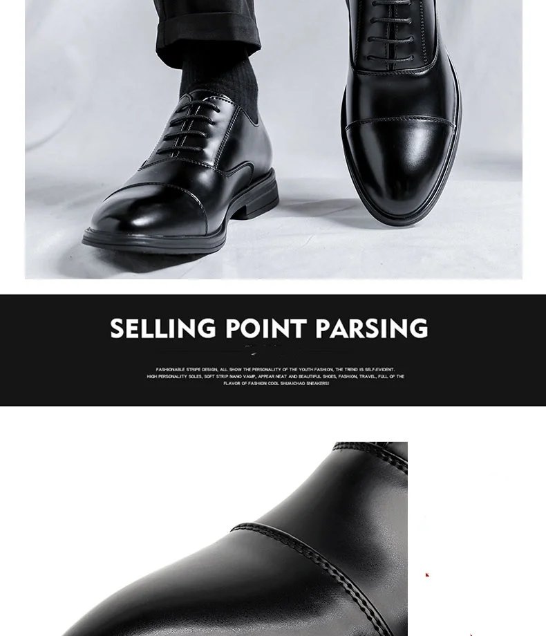 Dress Shoes for Men Black Wedding Party Office Business Shoes Luxury Office Business Wedding Formal Lace-Up Oxford