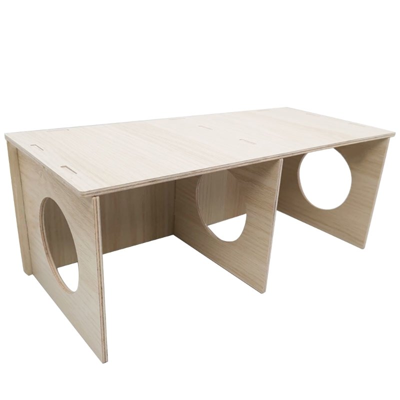 Hamster House Wood Hideout Chamber Natural Wood Nest Habitat for Gerbils Hamsters Natural Materials Guinea-Pigs