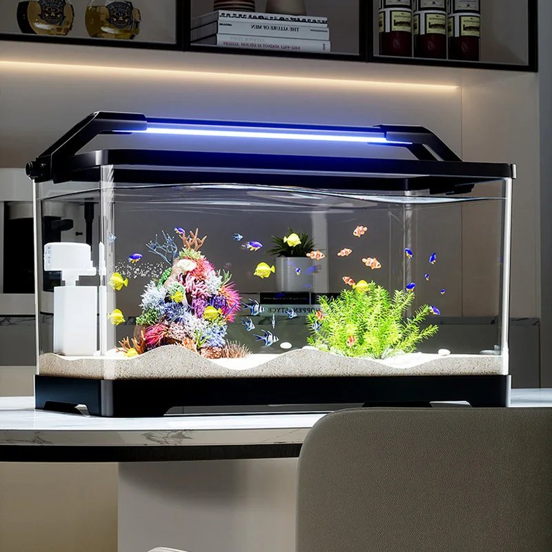 Acrylic Aquariums Small Fish Tank Household Desktop Decoration Fishbowl Transparent Aquarium Fish Breeder Box with Light Acrylic Aquariums Small Fish Tank Household Desktop Decoration Fishbowl Transparent Aquarium Fish Breeder Box with Light