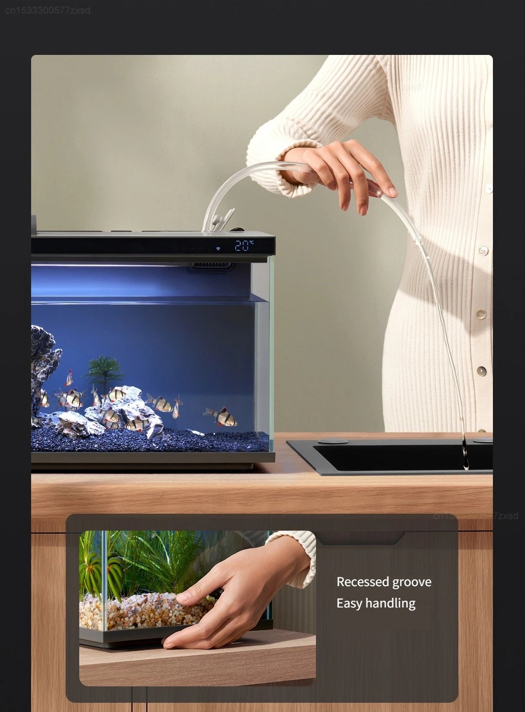 Mijia Smart Fish Tank MYG100 Work with Mijia APP Mobile Controlled Remote Feeding Smart Lighting System Light Aquarium