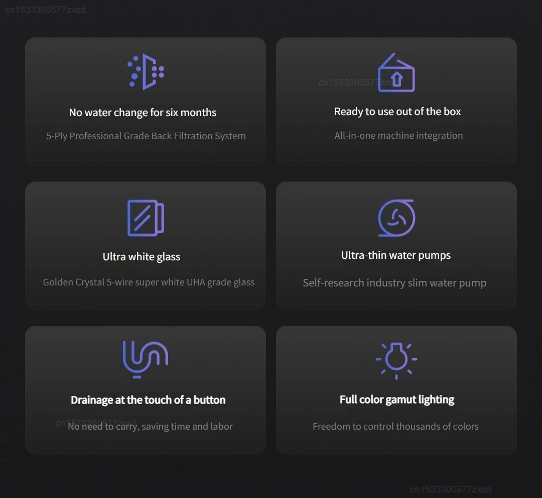 Mijia Smart Fish Tank MYG100 Work with Mijia APP Mobile Controlled Remote Feeding Smart Lighting System Light Aquarium