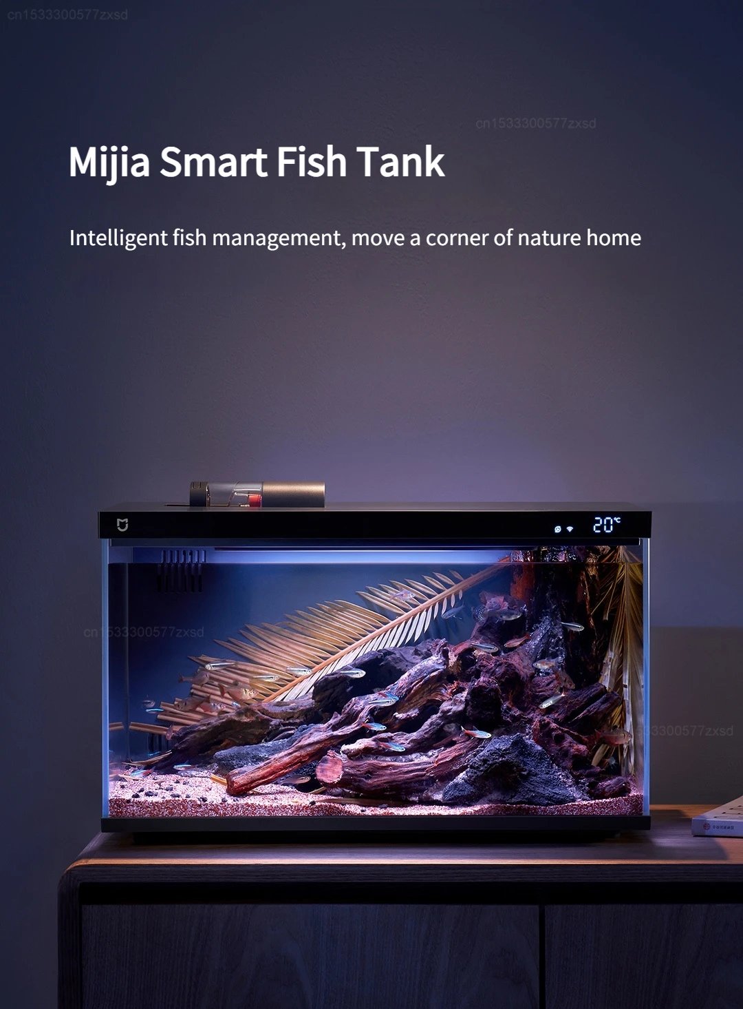 Mijia Smart Fish Tank MYG100 Work with Mijia APP Mobile Controlled Remote Feeding Smart Lighting System Light Aquarium