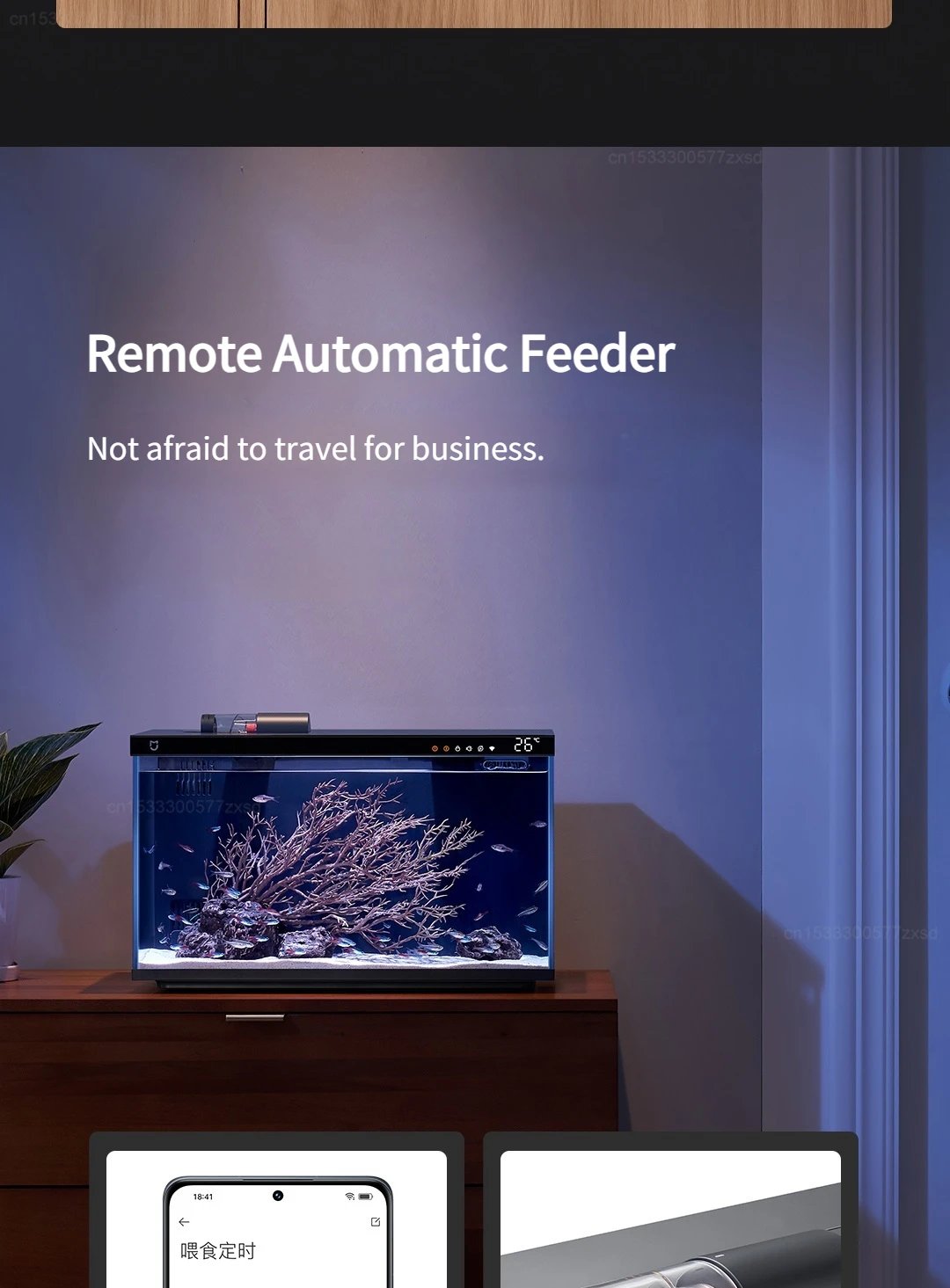 Mijia Smart Fish Tank MYG100 Work with Mijia APP Mobile Controlled Remote Feeding Smart Lighting System Light Aquarium