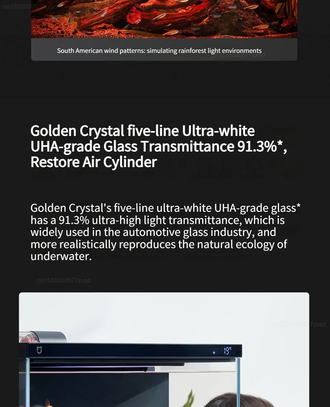 Mijia Smart Fish Tank MYG100 Work with Mijia APP Mobile Controlled Remote Feeding Smart Lighting System Light Aquarium