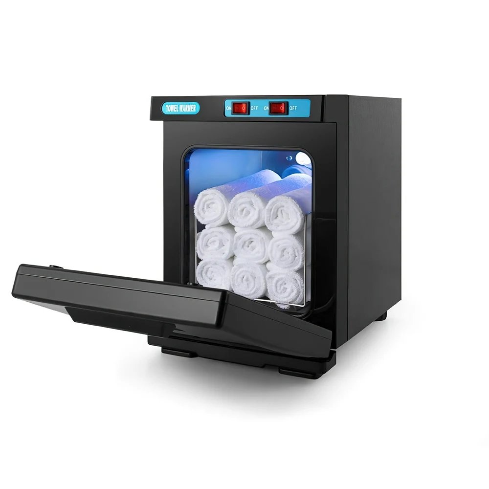 Gabinete calentador de toallas calientes UV Calentador de toallas caliente pequeño 5L 360 °   Calentamiento 6-8 Toallas Calentamiento rápido para spa facial Peluquería Salón de belleza