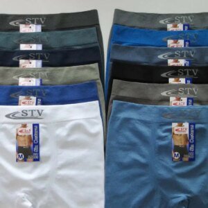 Pack de 12 Calzoncillos Boxer STV Talla S-M-L-XL-XXL-XXXL  Sin Costuras Ropa Interior Slip Hombre