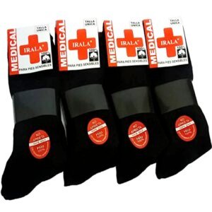 Dacada2005 PACK CALCETINES Medical HOMBRE NEGRO TALLA ANTI-PRESIÓN Anti-estres anti-ácaros, pies sensibles, 100% hilo algodón