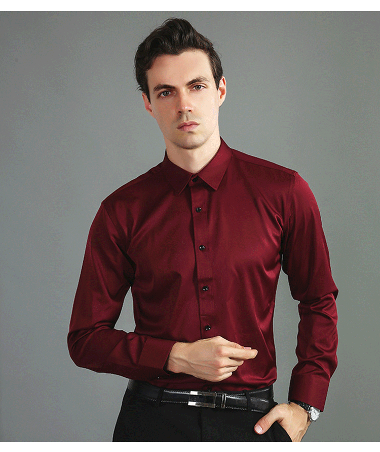 Camisa de hombre 6XL nueva de verano, blanca, elástica, sin planchado, de manga larga, informal de negocios, oversize, mercerizada, vertical.