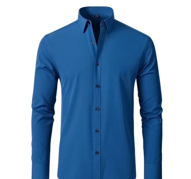 Camisa de hombre 6XL nueva de verano, blanca, elástica, sin planchado, de manga larga, informal de negocios, oversize, mercerizada, vertical.