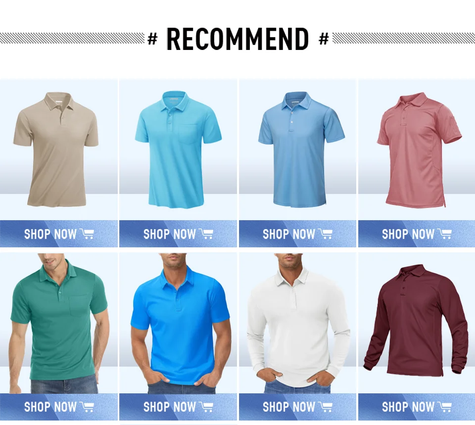 TACVASEN, camisetas para exteriores para hombre, Polos de trabajo, camisetas de verano de secado rápido, camisetas de Golf ligeras de manga larga, camisetas