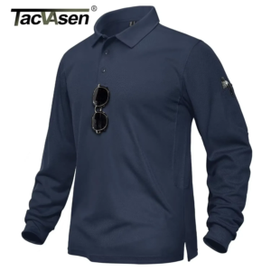 TACVASEN, camisetas para exteriores para hombre, Polos de trabajo, camisetas de verano de secado rápido, camisetas de Golf ligeras de manga larga, camisetas