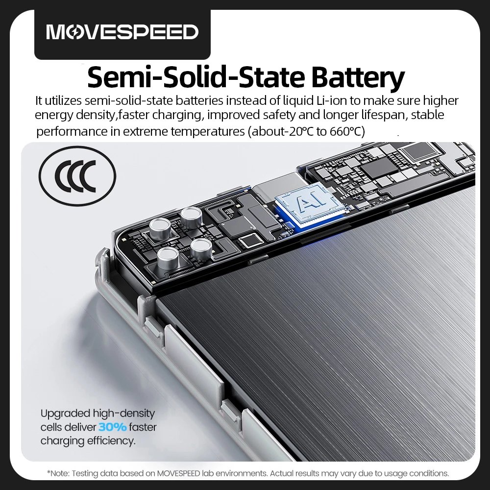 【CCC】MOVESPEED P07 Banco de energía de batería de estado sólido 10000 mAh 5000 mAh Banco de energía de carga inalámbrica magnética para iPhone 17 16 15 - Image 2