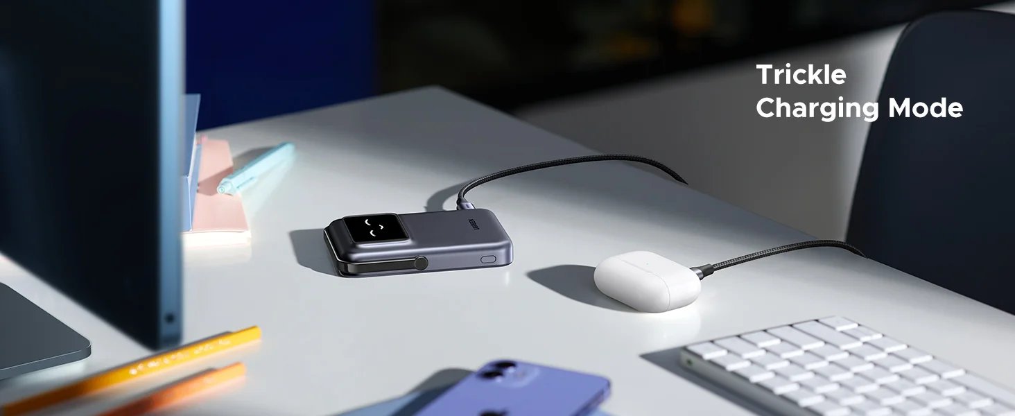 UGREEN UNO PowerBank Magnético 5000mAh, Power Bank Batería Magnética Externa Portátil de Carga Rápida PD 20W, Pantalla TFT, Salida / Entradas USB C Cargador Inalámbrico Wireless Compatible con MagSafe iPhone 17 16 15 14 13 12 Mini Plus Pro MAX - Negro
