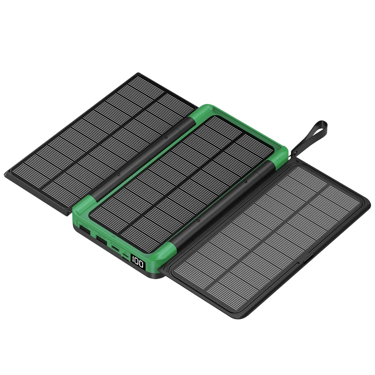 Banco de energía Solar plegable, cargador inalámbrico Qi, 3 paneles solares, para IPhone 15, 14, 13, Huawei, Xiaomi, 20000mAh Banco de energía Solar plegable, cargador inalámbrico Qi, 3 paneles solares, para IPhone 15, 14, 13, Huawei, Xiaomi, 20000mAh