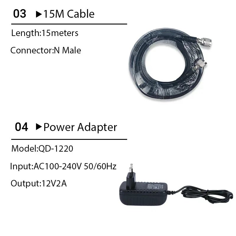Amplificador de Señal Celular 2G 3G 4G 800 1800 2100 Mhz, Repetidor de Señal Móvil Banda 20 Banda 3 Banda 1, Amplificador de Señal LTE WCDMA 2100
