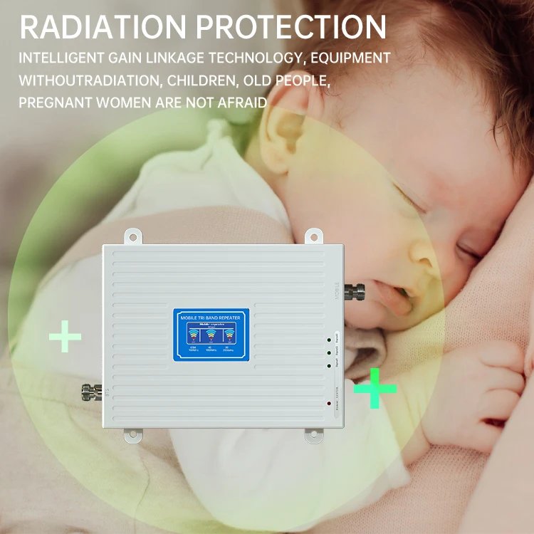 Amplificador de Señal Celular 2G 3G 4G 800 1800 2100 Mhz, Repetidor de Señal Móvil Banda 20 Banda 3 Banda 1, Amplificador de Señal LTE WCDMA 2100
