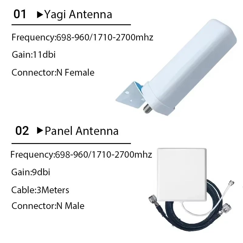 Amplificador de Señal Celular 2G 3G 4G 800 1800 2100 Mhz, Repetidor de Señal Móvil Banda 20 Banda 3 Banda 1, Amplificador de Señal LTE WCDMA 2100