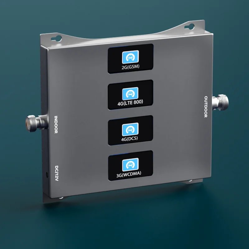 Amplificador móvil 2G 3G 4G 800 900 1800 2100, 2 antenas, repetidor GSM DCS WCDMA 2G 3G 4G, repetidor LTE, amplificador de señal celular