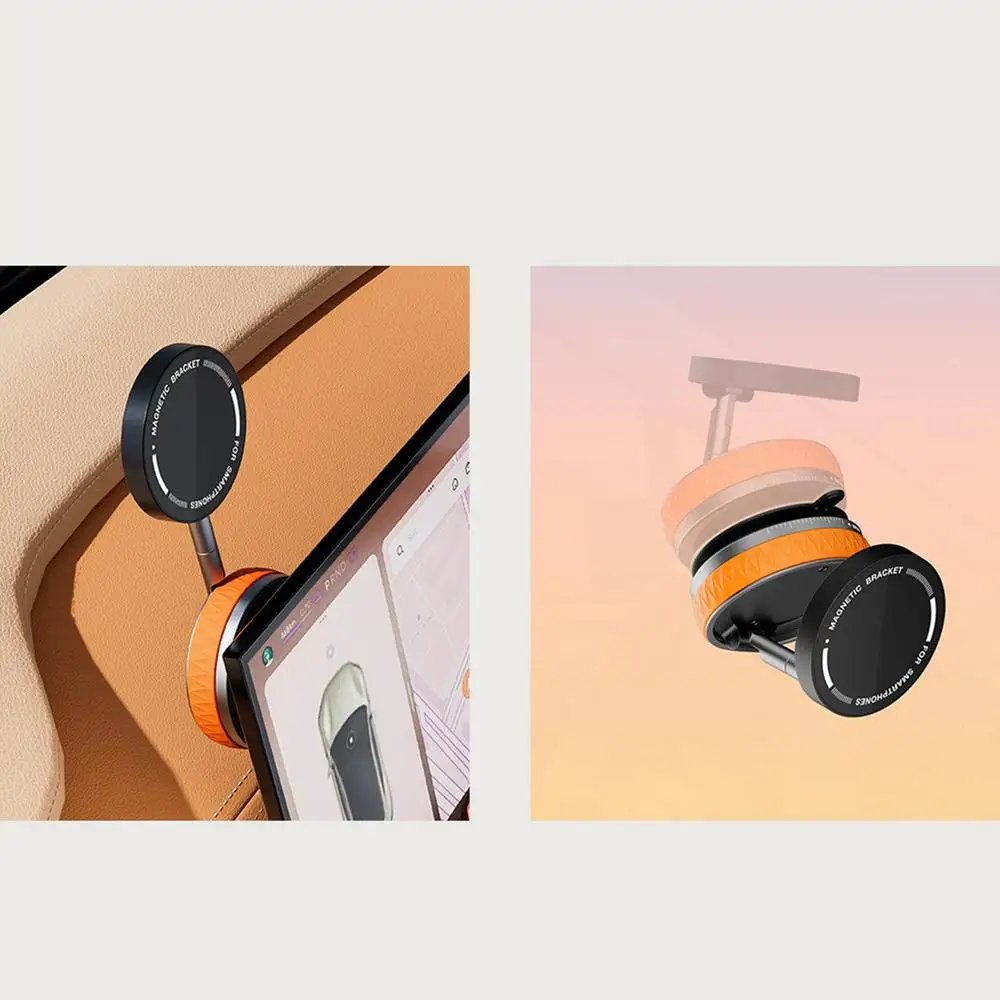 Soporte para teléfono de coche, soporte magnético plegable para teléfono, soporte giratorio para teléfono inteligente, accesorios interiores para teléfono y tableta