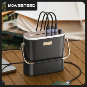 MOVESPEED S80 Banco de energía de gran capacidad 100W PD carga rápida batería externa estación de energía portátil para Camping portátil al aire libre