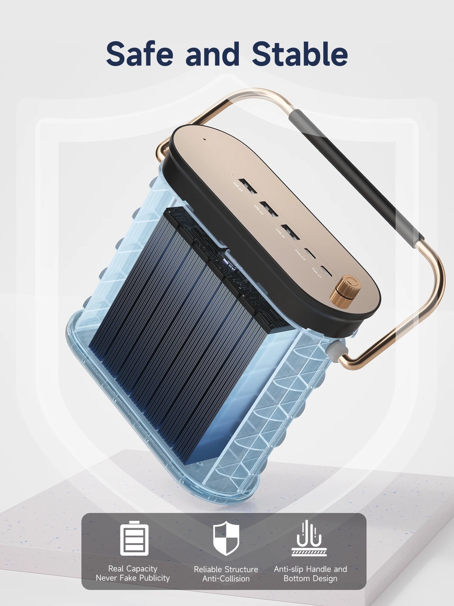 MOVESPEED S80 Banco de energía de gran capacidad 100W PD carga rápida batería externa estación de energía portátil para Camping portátil al aire libre