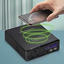 ALLPOWERS 200W Estación de energía portátil 154Wh/41600mAh Fuente de alimentación de emergencia solar Powerbank con cargador inalámbrico para exteriores