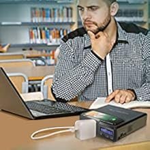 ALLPOWERS 200W Estación de energía portátil 154Wh/41600mAh Fuente de alimentación de emergencia solar Powerbank con cargador inalámbrico para exteriores