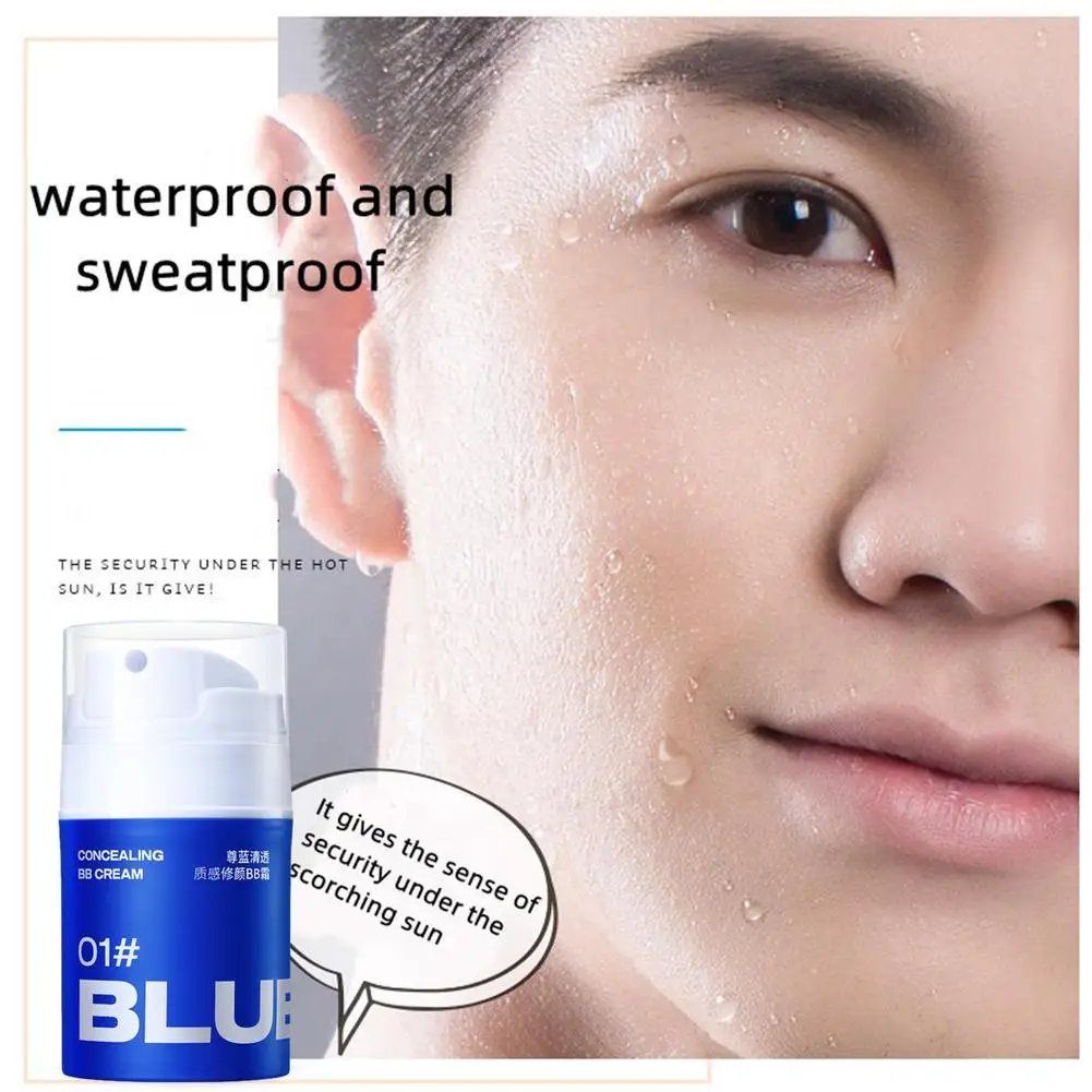 Crema BB revitalizante de alta gama para hombres, crema nutritiva, base de maquillaje, iluminador, corrector Facial duradero Waterpro, 50g